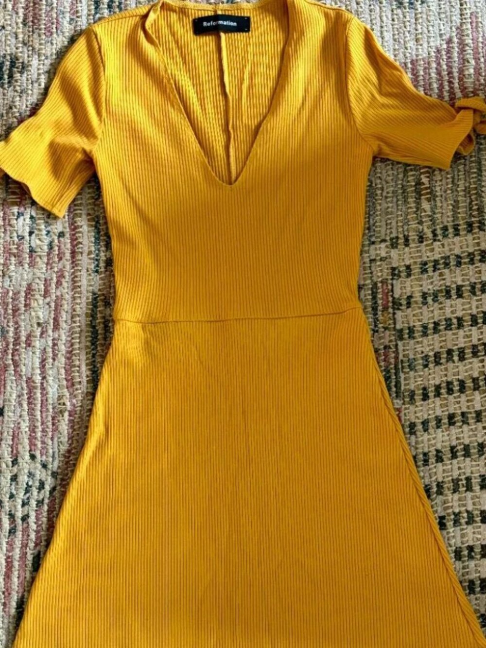 Reformation Ribbed Mini Dress - Medium - Picture 3 of 5